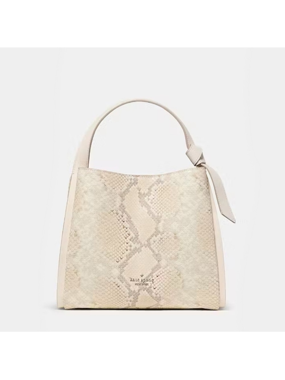Kate Spade Knott Snake Embossed Medium Carryall Bag Natural Multi